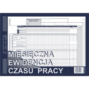 Druk MiP Ewidencja Miesięczna Czasu Pracy A4/40